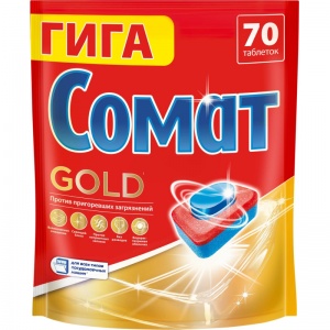 Таблетки для посудомоечных машин Somat Gold, 70шт., 4 уп.